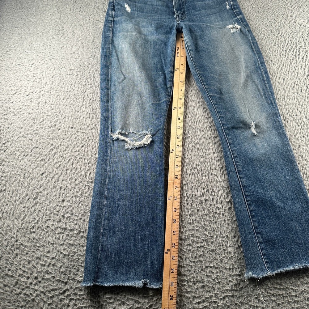 MOTHER Jeans Womens 26 The Insider Crop Fray Gypsy Distressed Raw Hem Cropped - Picture 8 of 15